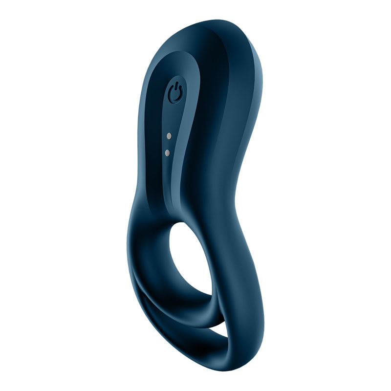 Satisfyer Epic Duo Navy Blue Usb Rechargeable Cock & Balls Ring With App Control