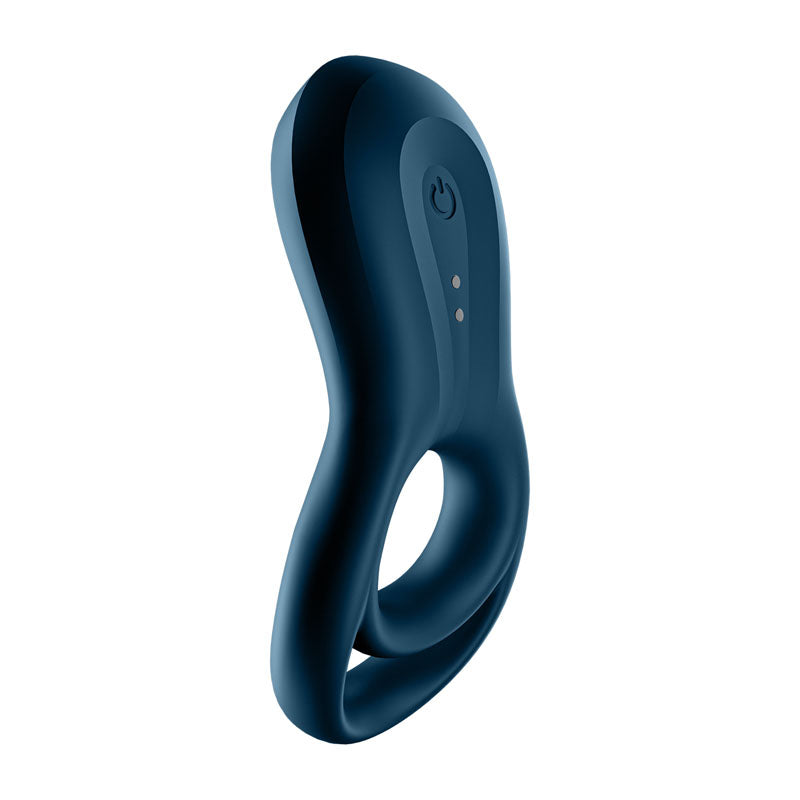 Satisfyer Epic Duo Navy Blue Usb Rechargeable Cock & Balls Ring With App Control