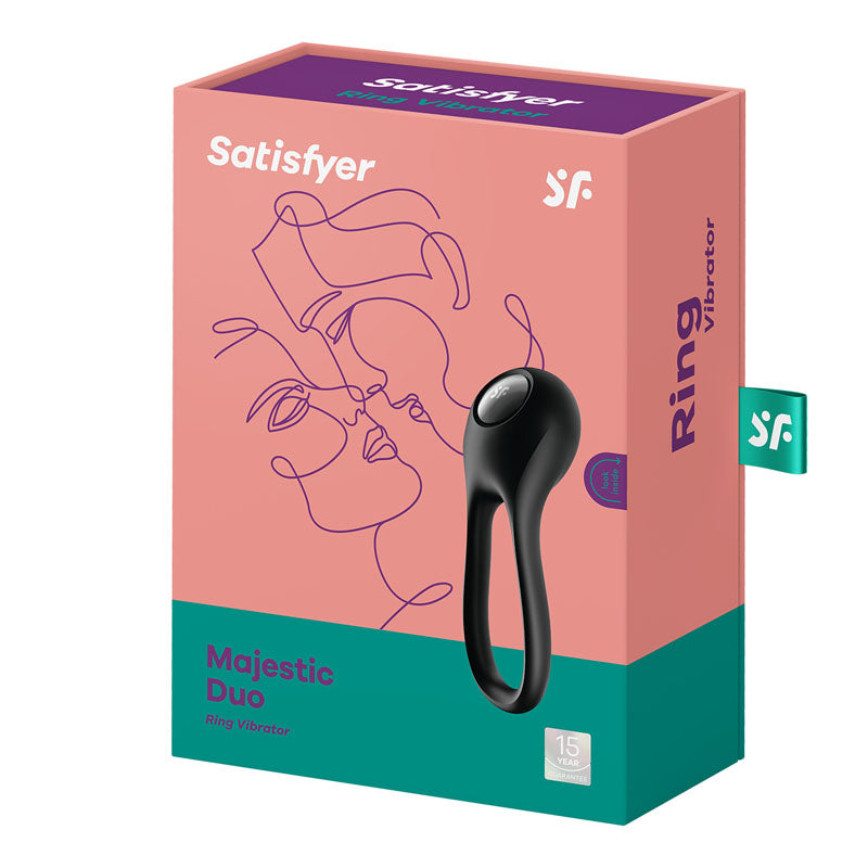 Satisfyer Majestic Duo Black Usb Rechargeable Cock Ring