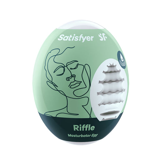 Satisfyer Masturbator Egg Riffle White Stroker Sleeve
