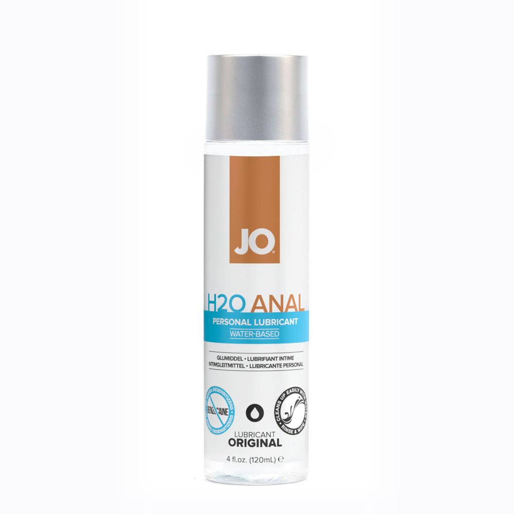 Jo H2 O Anal Lube 120 M L Water Based Anal Lubricant 120 Ml Bottle
