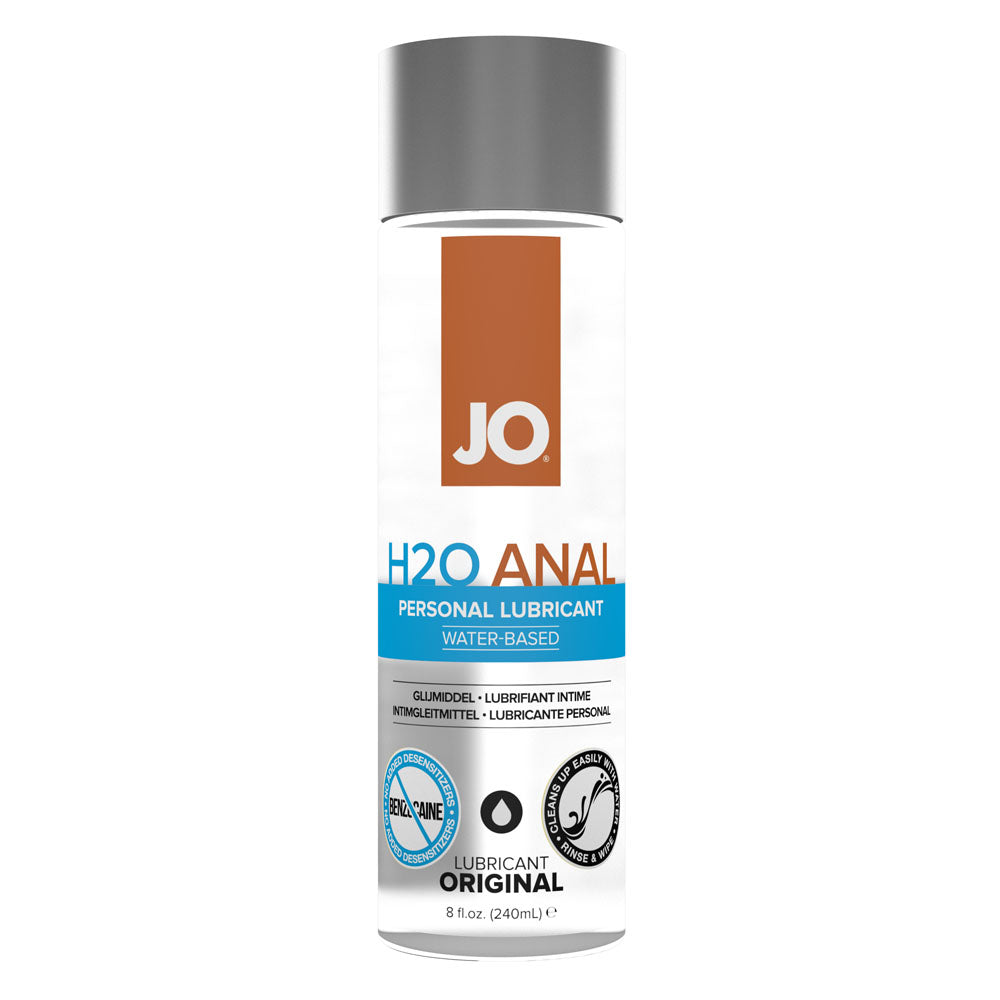 Jo H2 O Anal Lube 240 M L Water Based Anal Lubricant 240 Ml Bottle