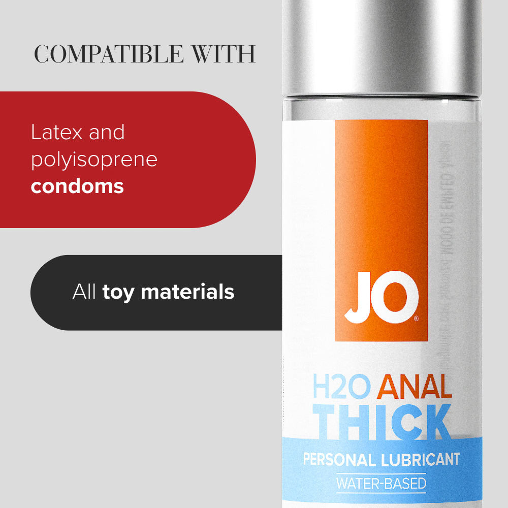 Jo H2 O Anal Thick Lube 120 M L Thick Water Based Anal Lubricant 120 Ml Bottle