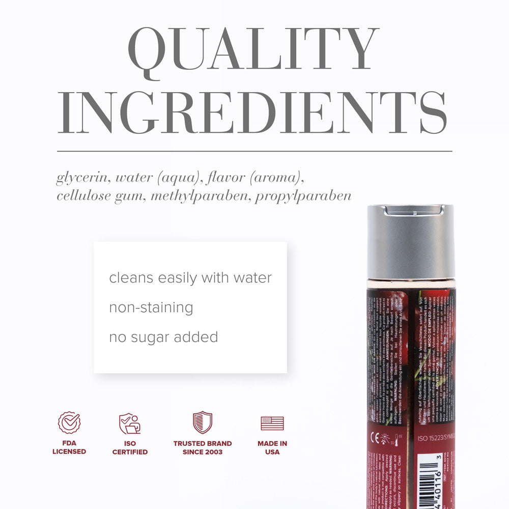 Jo H2 O Cherry Burst Lube 120 M L Cherry Flavoured Water Based Lubricant 120 Ml Bottle