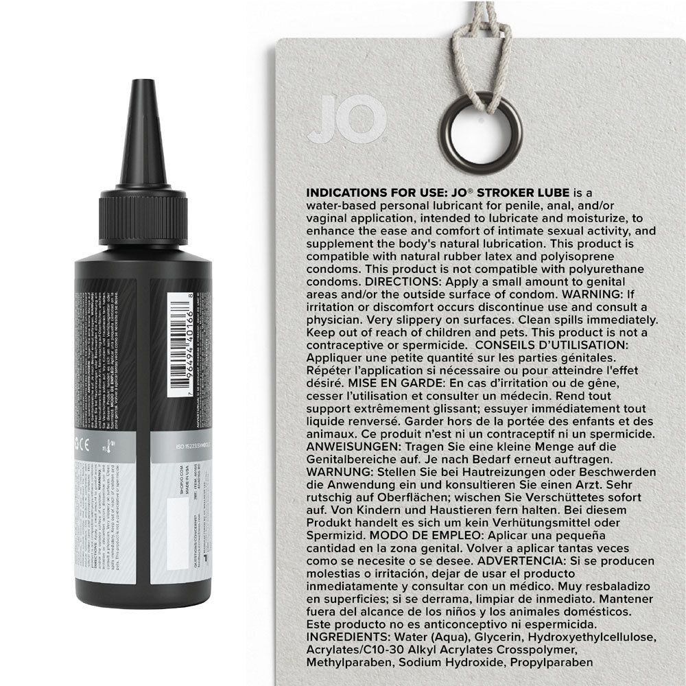 Jo Stroker Lube 120 Ml Water Based Stroker Lubricant 120 Ml Bottle