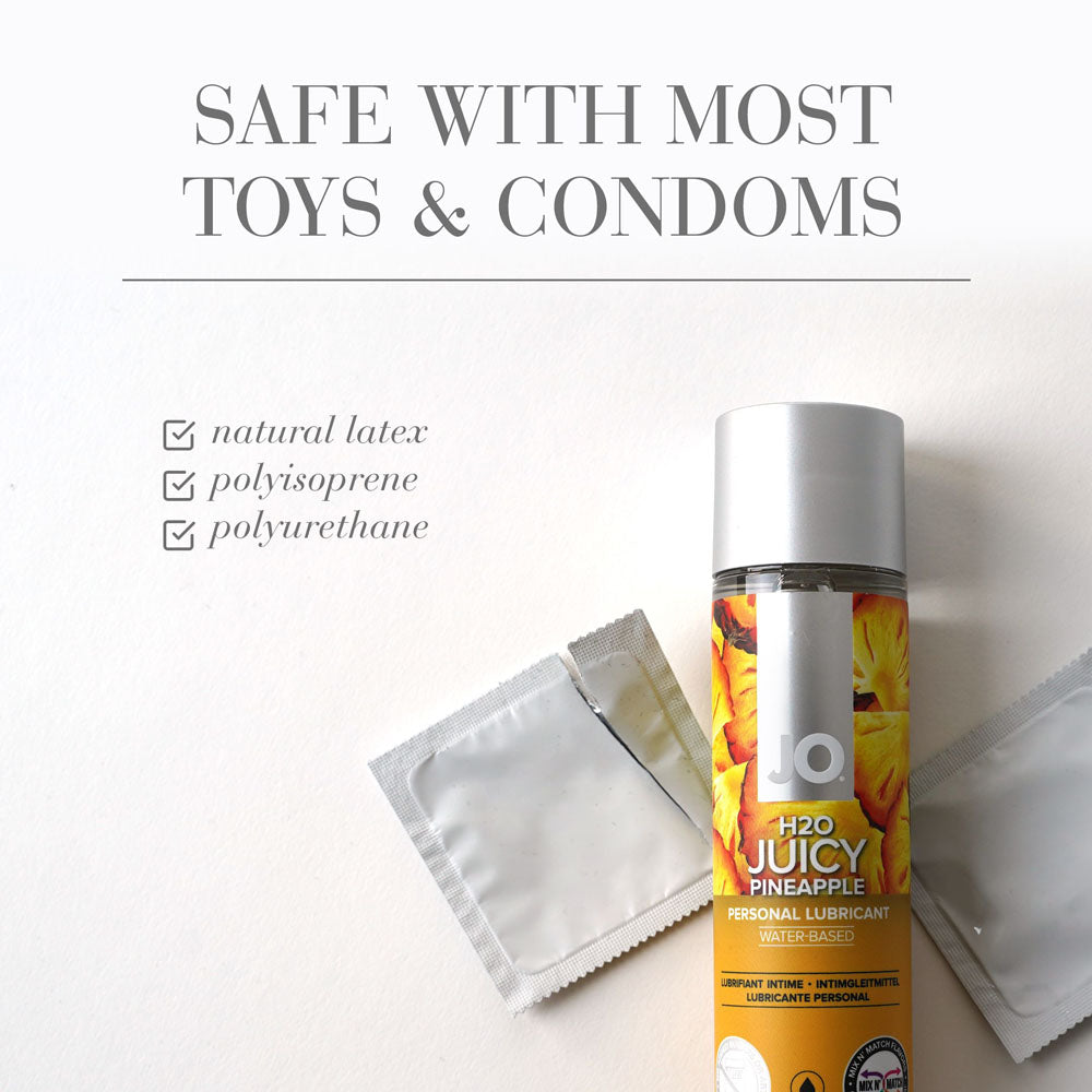 Jo H2 O Juicy Pineapple Lube 120 M L Pineapple Flavoured Water Based Lubricant 30 Ml Bottle
