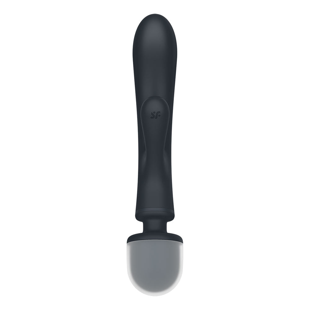 Satisfyer Triple Lover Grey Usb Rechargeable Rabbit Vibrator And Massage Wand