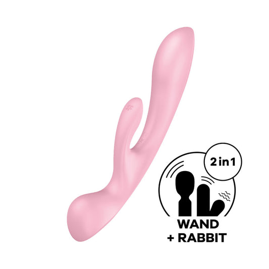 Satisfyer Triple Oh Pink Usb Rechargeable Rabbit Vibrator