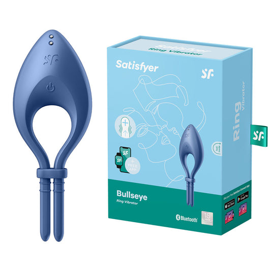 Satisfyer Bullseye Blue Blue Vibrating Adjustable Lasso Cock Ring