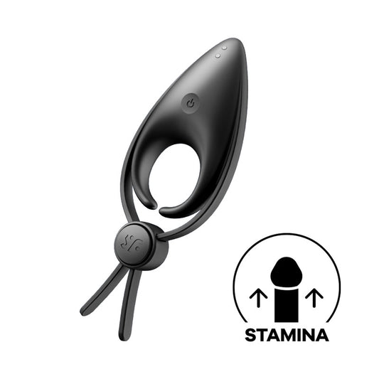 Satisfyer Sniper Black Black Vibrating Adjustable Lasso Cock Ring