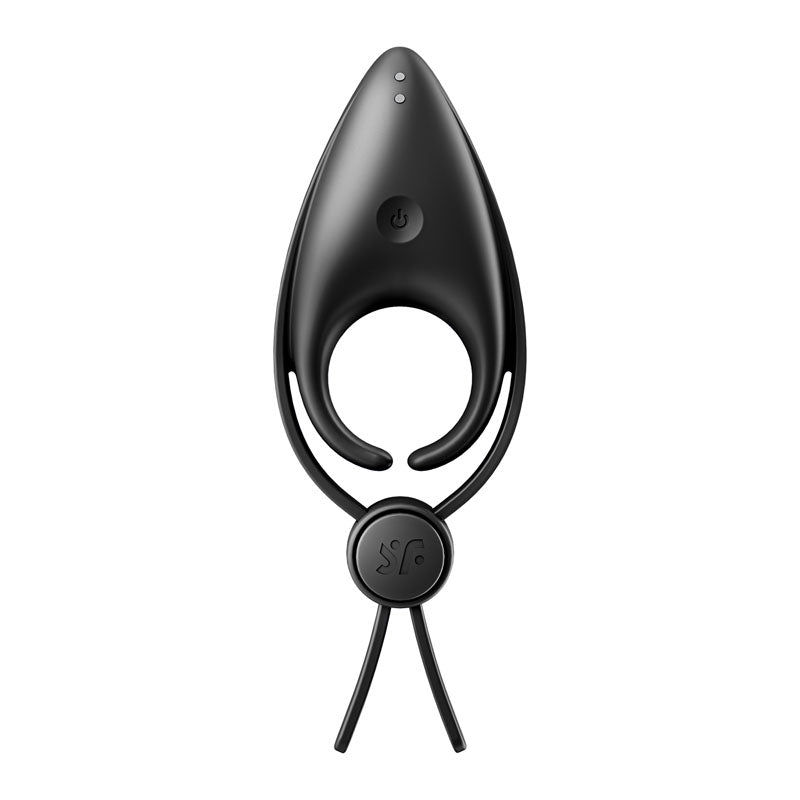 Satisfyer Sniper Black Black Vibrating Adjustable Lasso Cock Ring