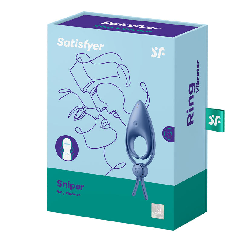 Satisfyer Sniper Blue Blue Vibrating Adjustable Lasso Cock Ring