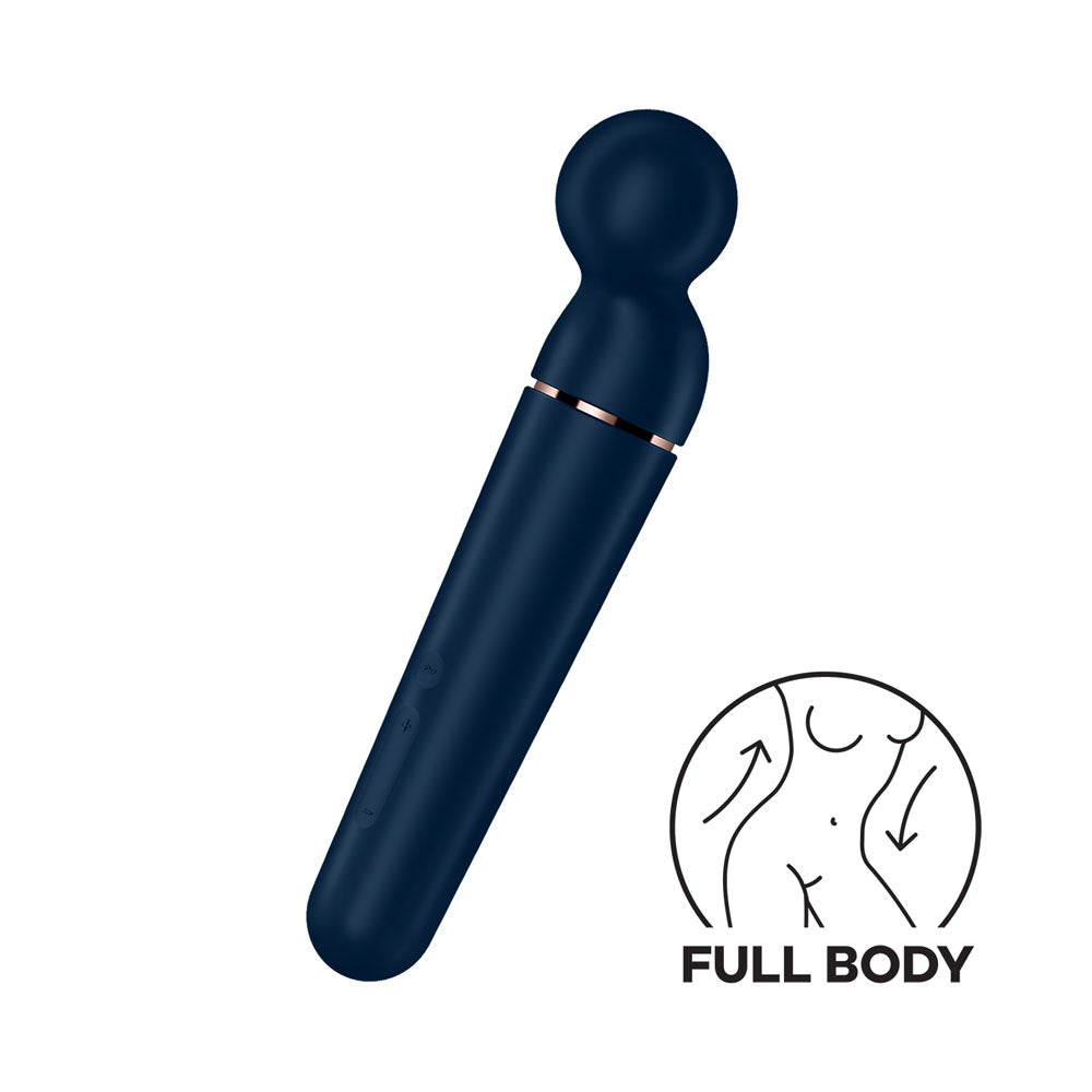 Satisfyer Planet Wand Er Blue Blue/Rose Gold Usb Rechargeable Massager Wand