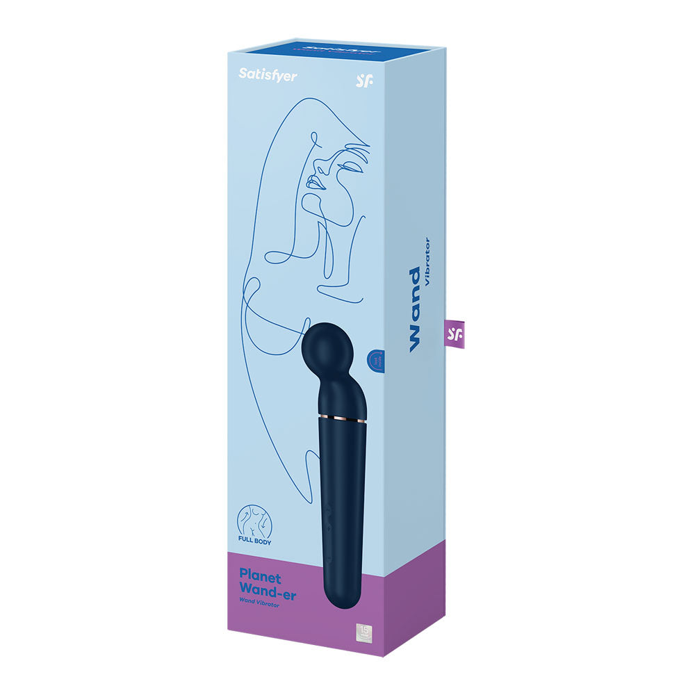 Satisfyer Planet Wand Er Blue Blue/Rose Gold Usb Rechargeable Massager Wand