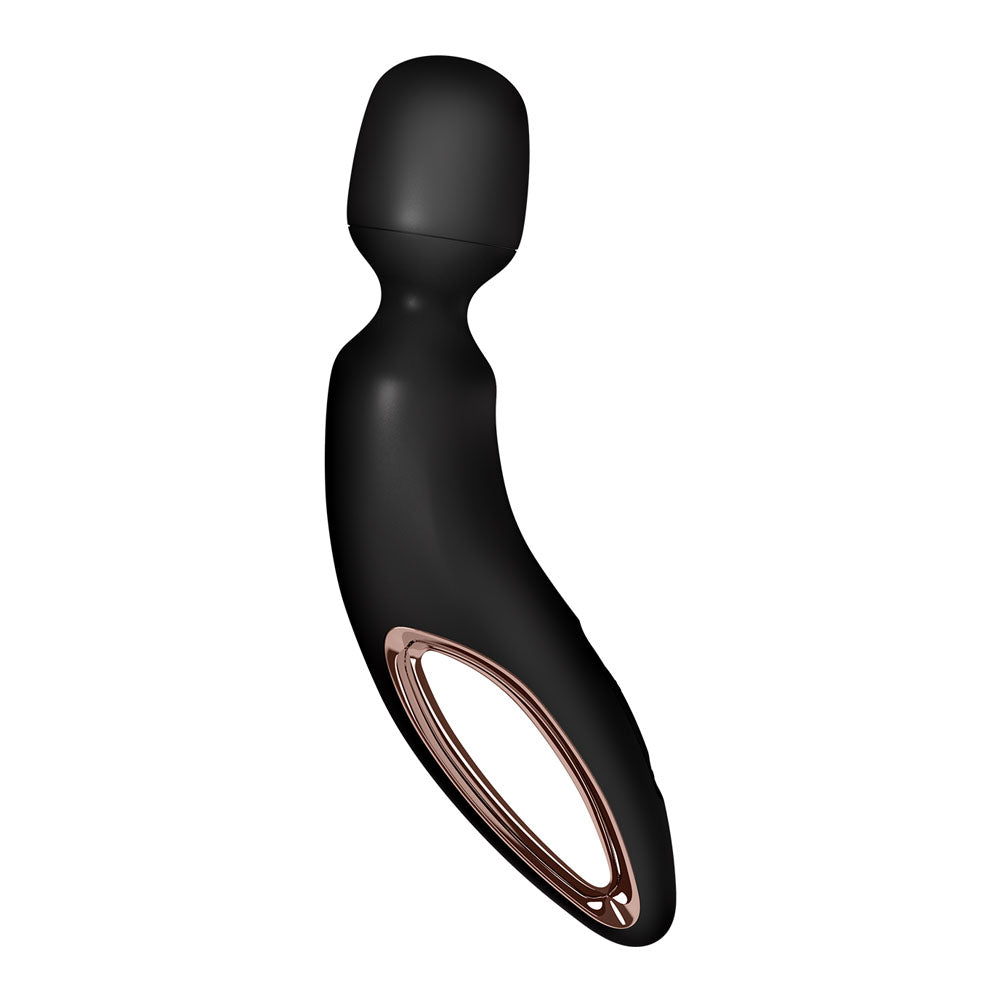 Satisfyer Wand Erland Black Black/Rose Gold Usb Rechargeable Massage Wand
