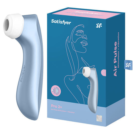Satisfyer Pro 2+ Blue Touch Free Usb Rechargeable Clitoral Stimulator With Vibration