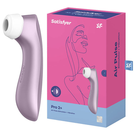 Satisfyer Pro 2+ Purple Purple Touch Free Usb Rechargeable Clitoral Stimulator With Vibration