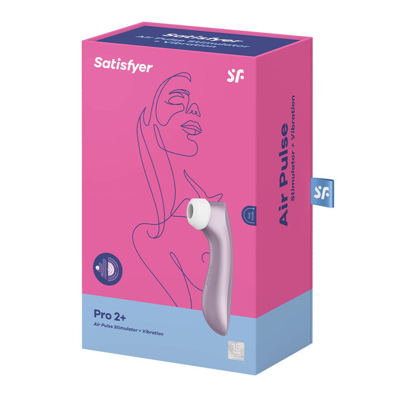 Satisfyer Pro 2+ Purple Purple Touch Free Usb Rechargeable Clitoral Stimulator With Vibration