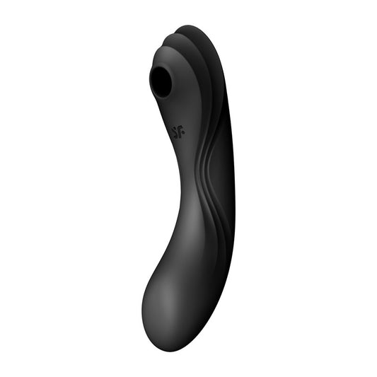 Satisfyer Curvy Trinity 4 Black Usb Rechargeable Air Pulse Stimulator & Vibrator