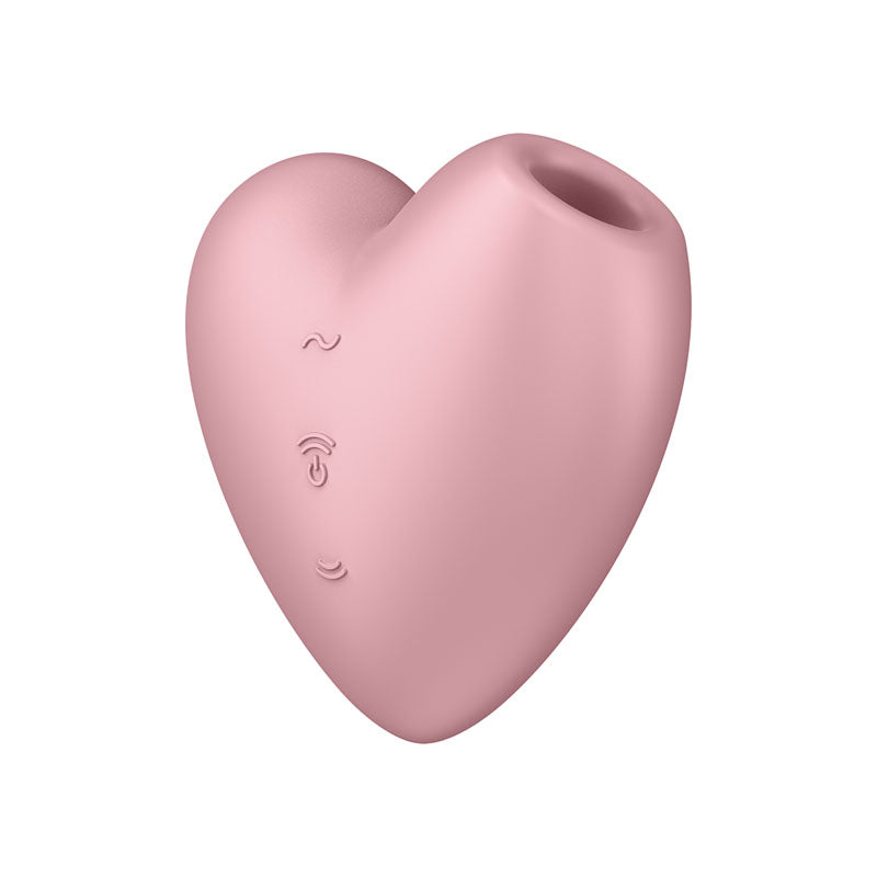 Satisfyer Cutie Heart Light Pink Light Pink Usb Rechargeable Air Pulsation Stimulator With Vibration