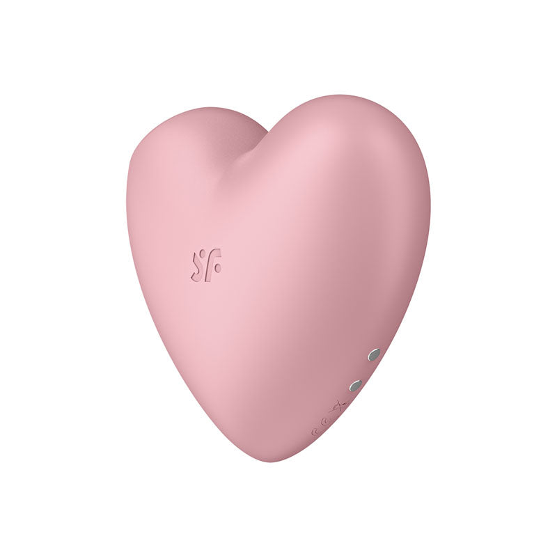 Satisfyer Cutie Heart Light Pink Light Pink Usb Rechargeable Air Pulsation Stimulator With Vibration