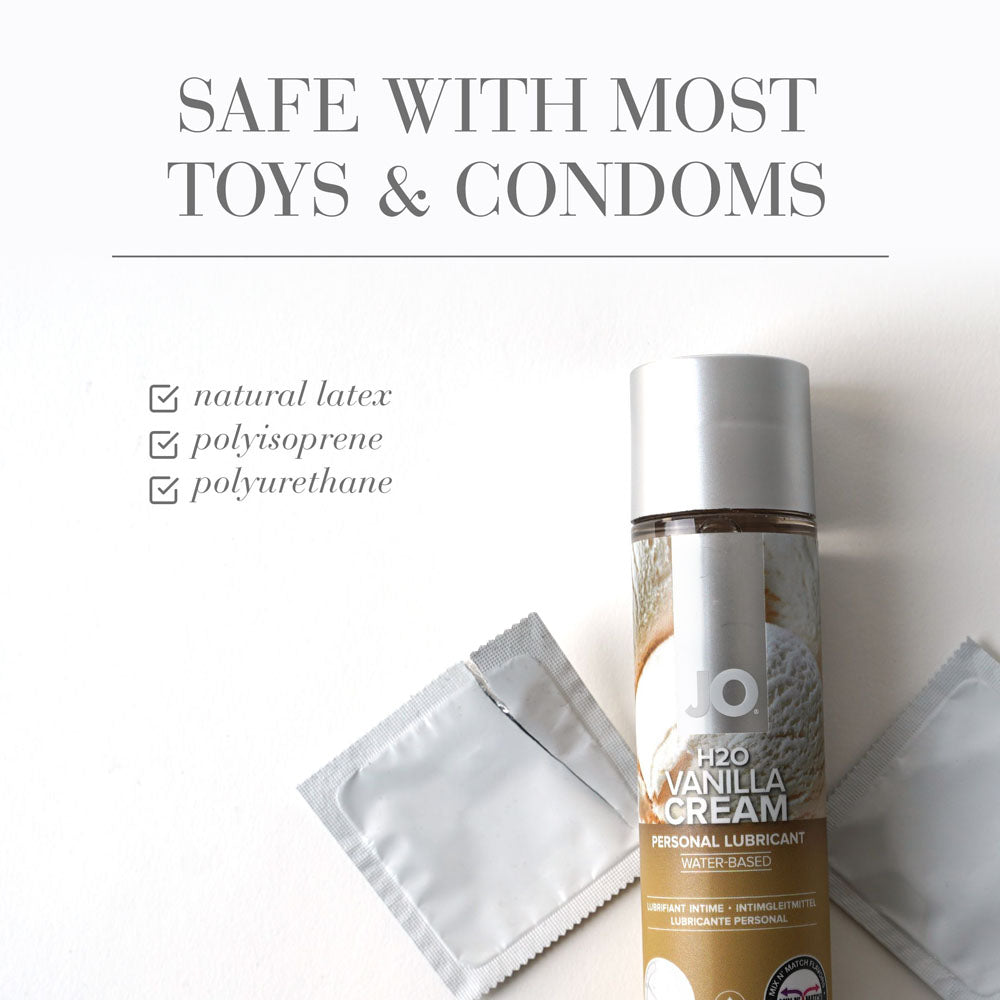 Jo H2 O Vanilla Cream Lube 120 M L Vanilla Flavoured Water Based Lubricant 120 Ml Bottle