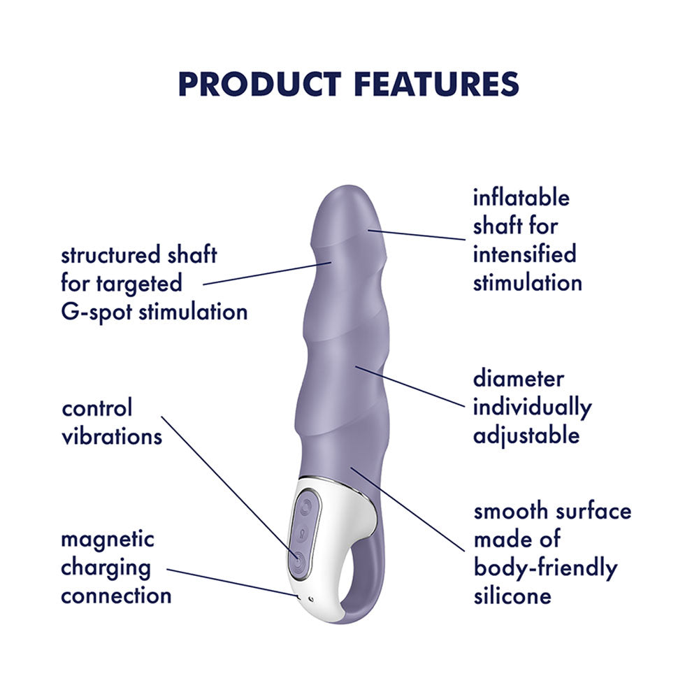 Satisfyer Air Pump Vibrator 1 Lilac Usb Rechargeable Inflatable Vibrator