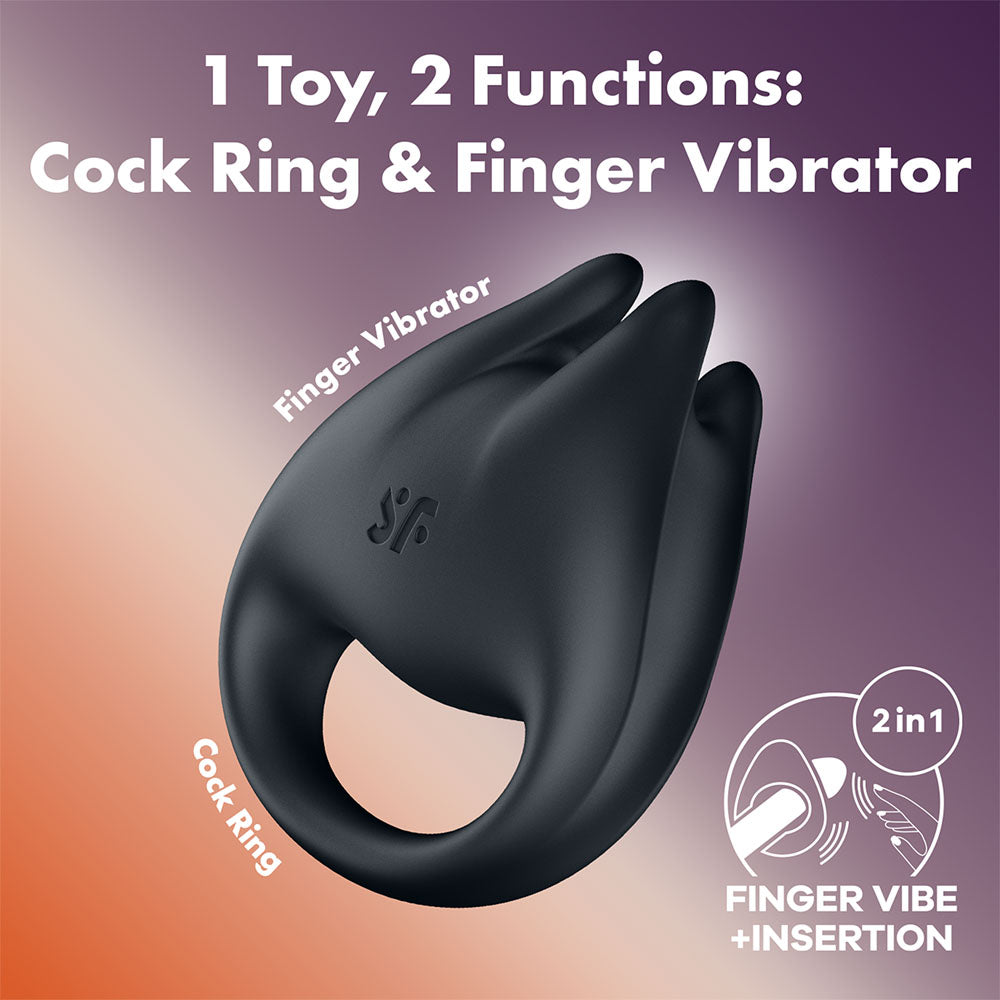 Satisfyer Perfect Pair 1 Black Usb C Rechargeable Vibrating Couples Ring