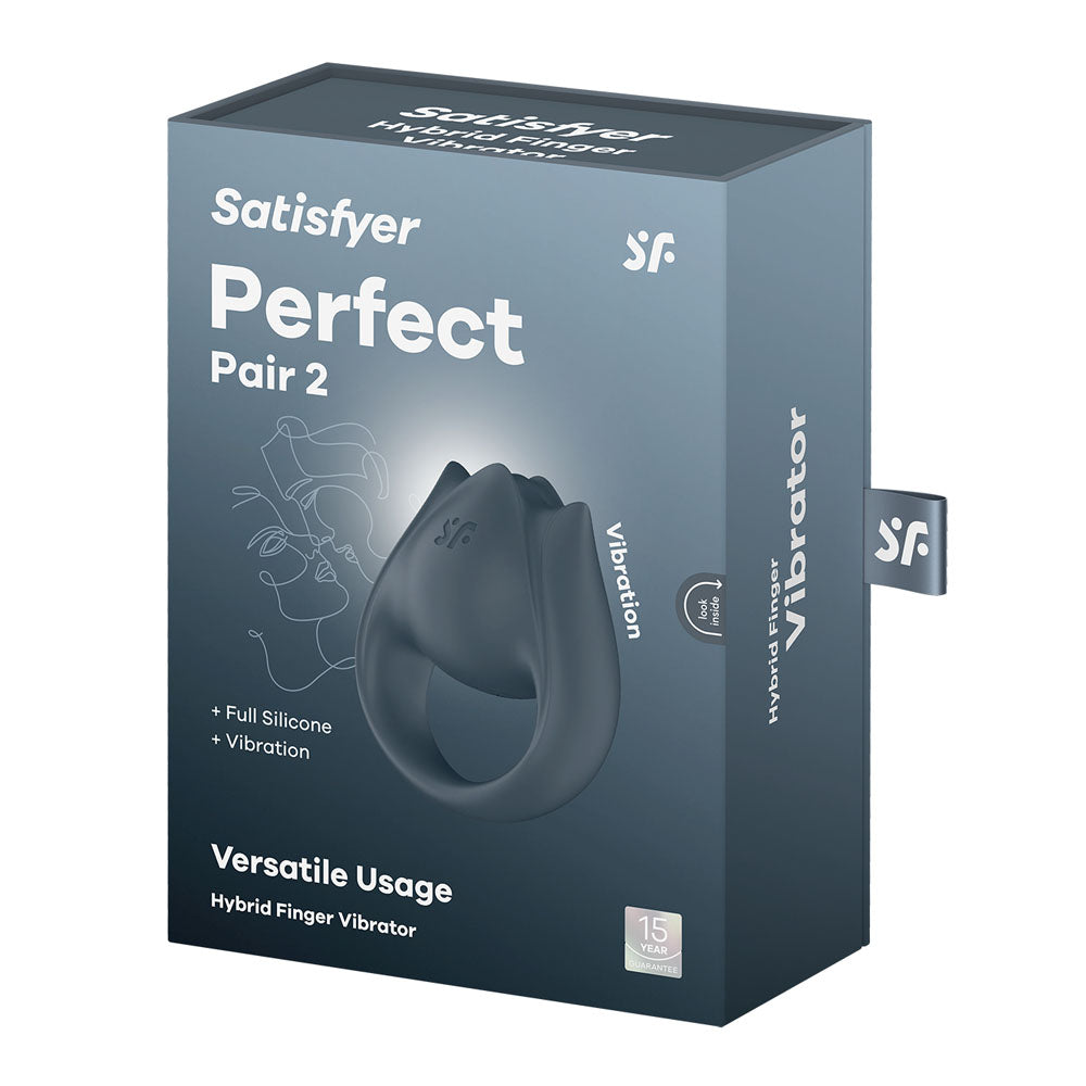Satisfyer Perfect Pair 2 Grey Usb Rechargeable Vibrating Couples Ring