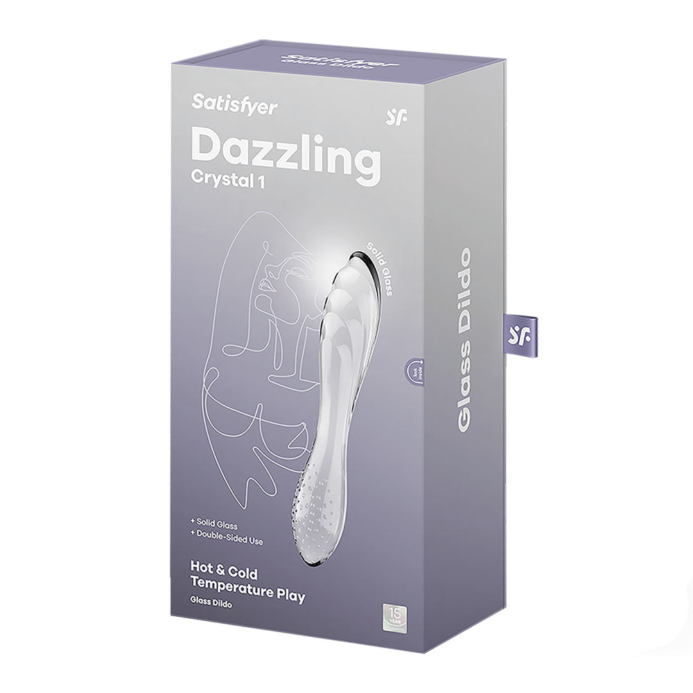 Satisfyer Dazzling Crystal 1 Clear Clear Glass Double Ended Dildo