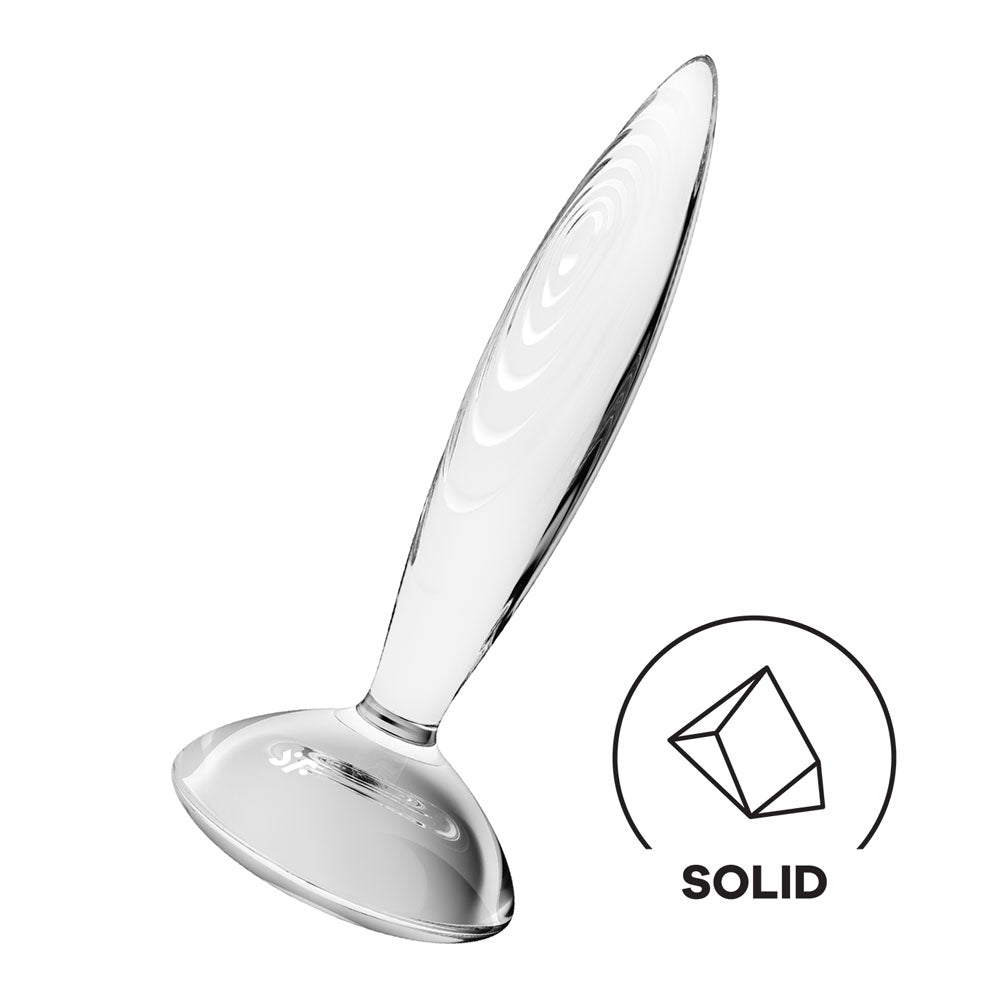 Satisfyer Sparkling Crystal Clear Glass Butt Plug