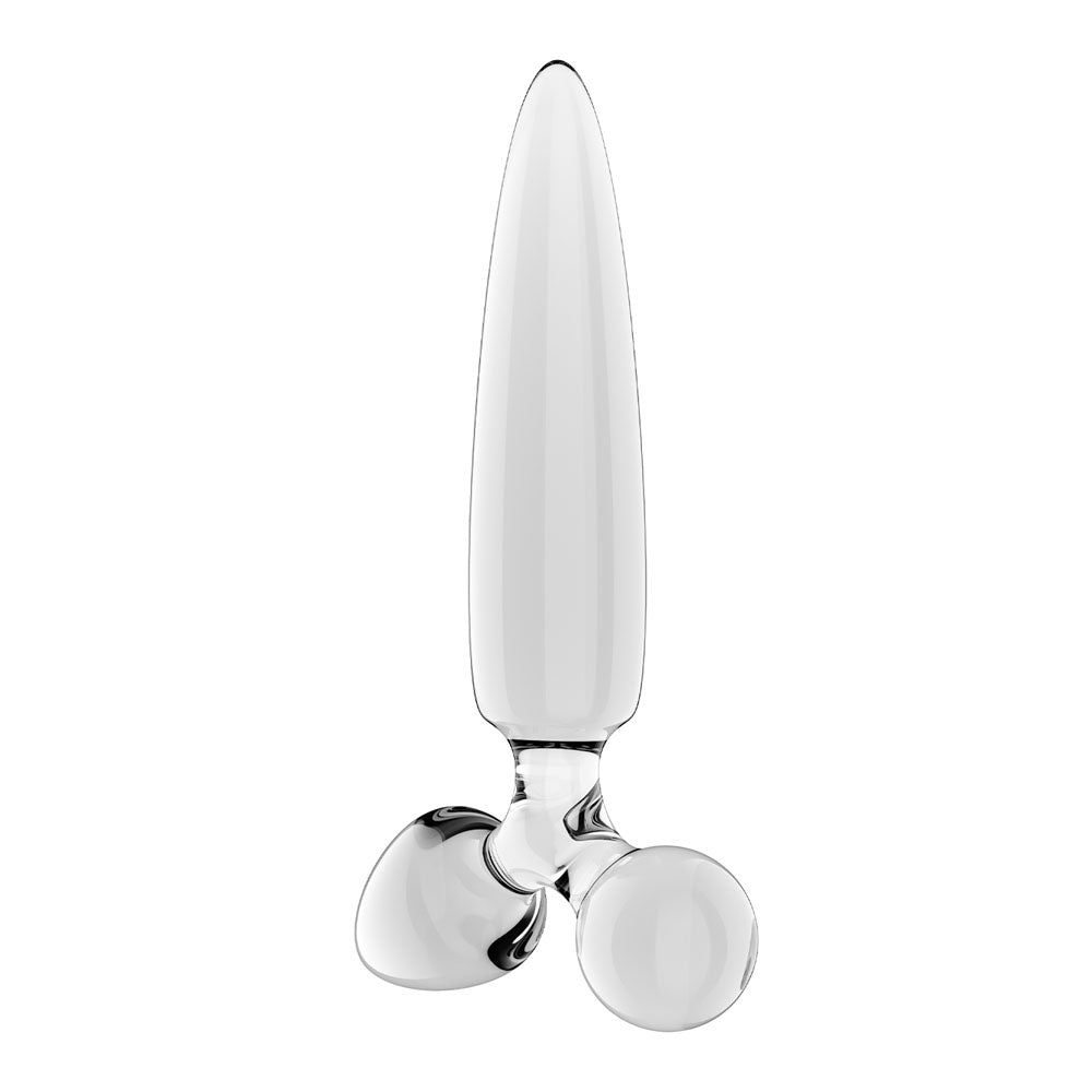Satisfyer Triple Crystal 1 Clear Clear Glass 3 In 1 Butt Plug