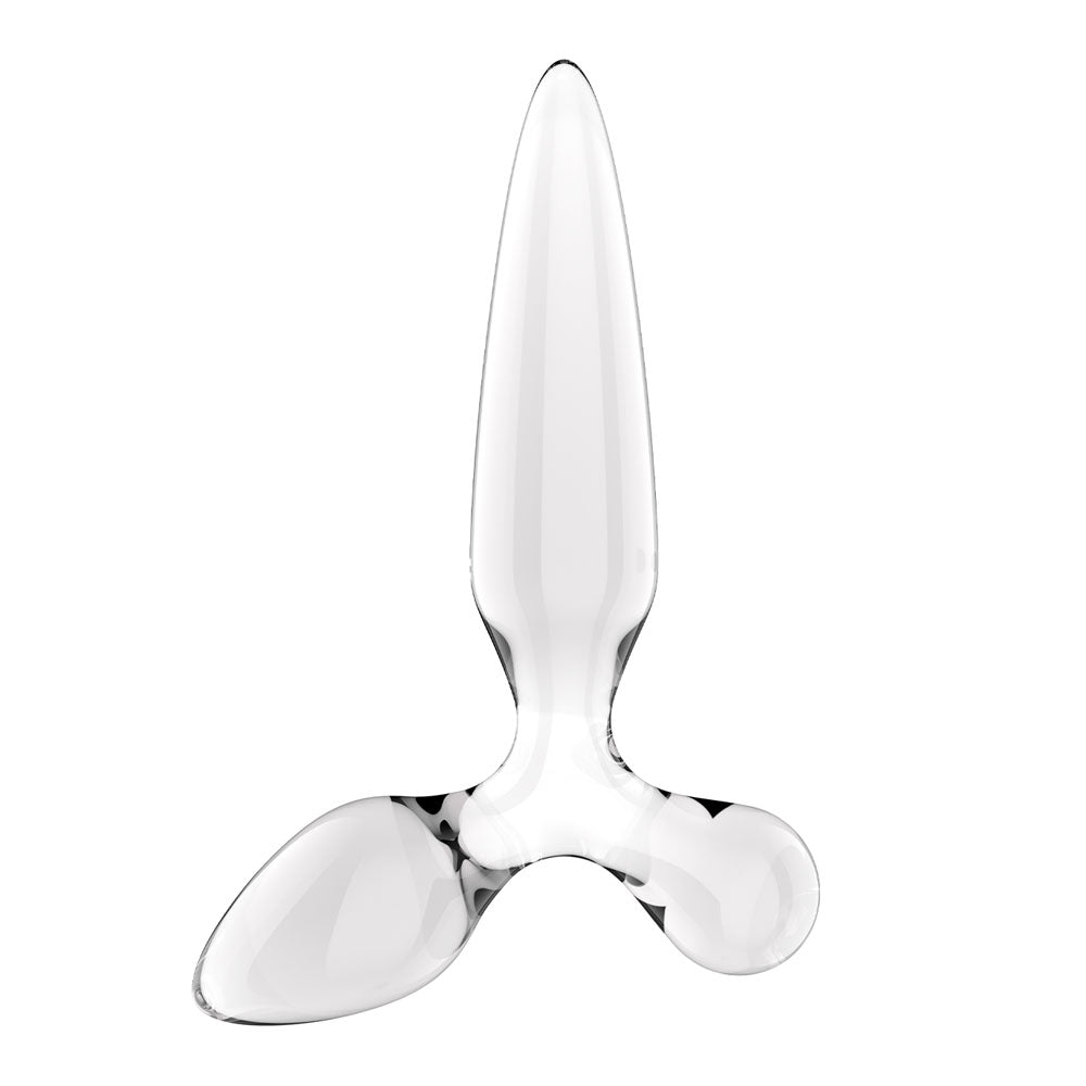 Satisfyer Triple Crystal 2 Clear Clear Glass 3 In 1 Butt Plug