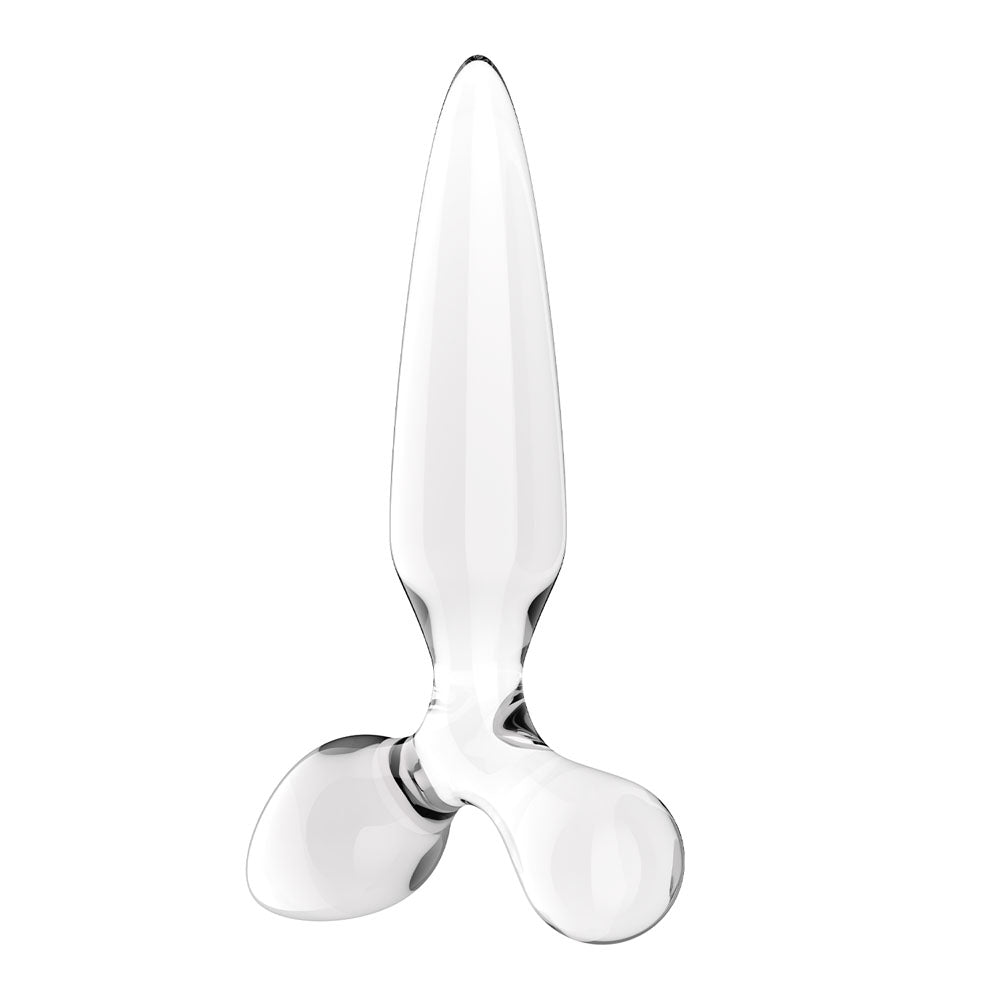 Satisfyer Triple Crystal 2 Clear Clear Glass 3 In 1 Butt Plug