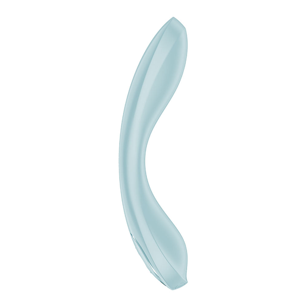 Satisfyer G Spot Wave 2 Ice Blue Ice Blue 23.6 Cm Usb Rechargeable Flicking Tip Vibrator