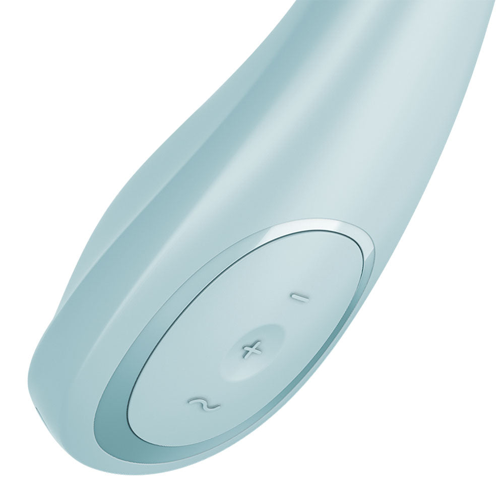 Satisfyer G Spot Wave 2 Ice Blue Ice Blue 23.6 Cm Usb Rechargeable Flicking Tip Vibrator