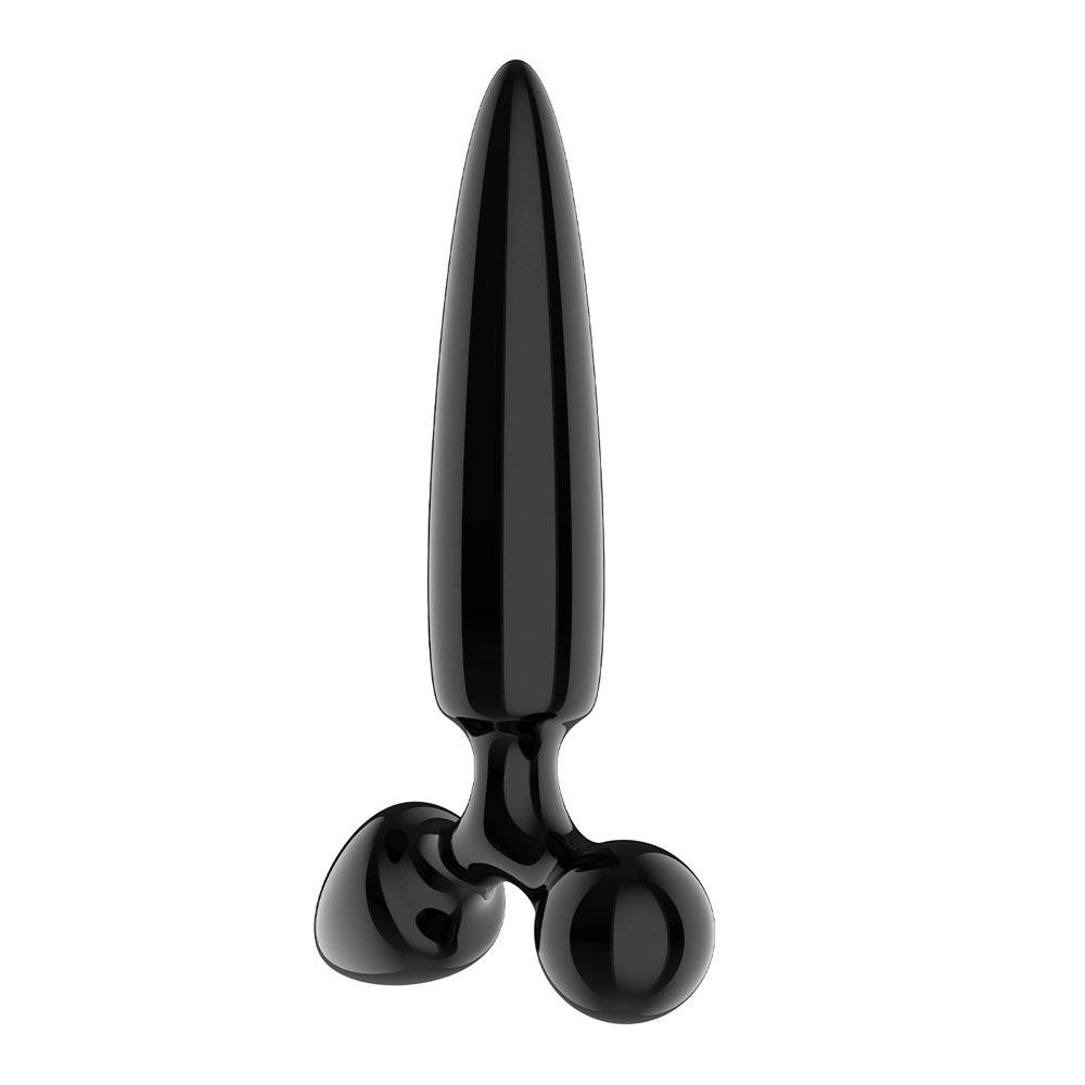 Satisfyer Triple Crystal 1 Black Black Glass 3 In 1 Butt Plug