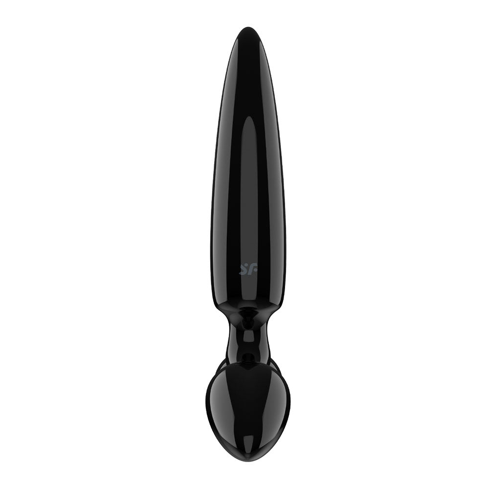 Satisfyer Triple Crystal 1 Black Black Glass 3 In 1 Butt Plug