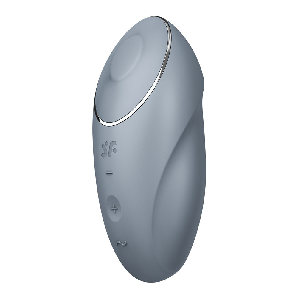 Satisfyer Tap & Climax 1 Bluegrey Bluegrey Usb Rechargeable Pulsing Stimulator