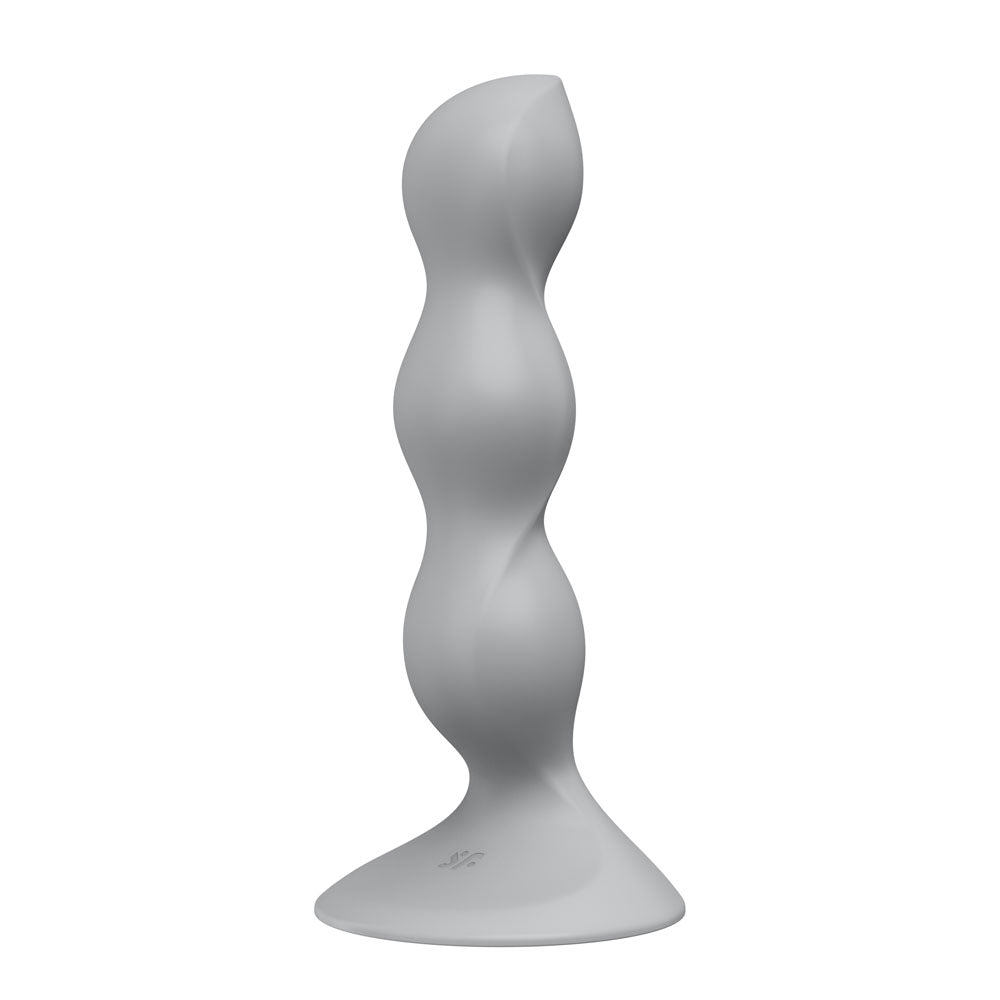 Satisfyer Triple Ball R Grey Grey 18 Cm Beaded And Weighted Dildo
