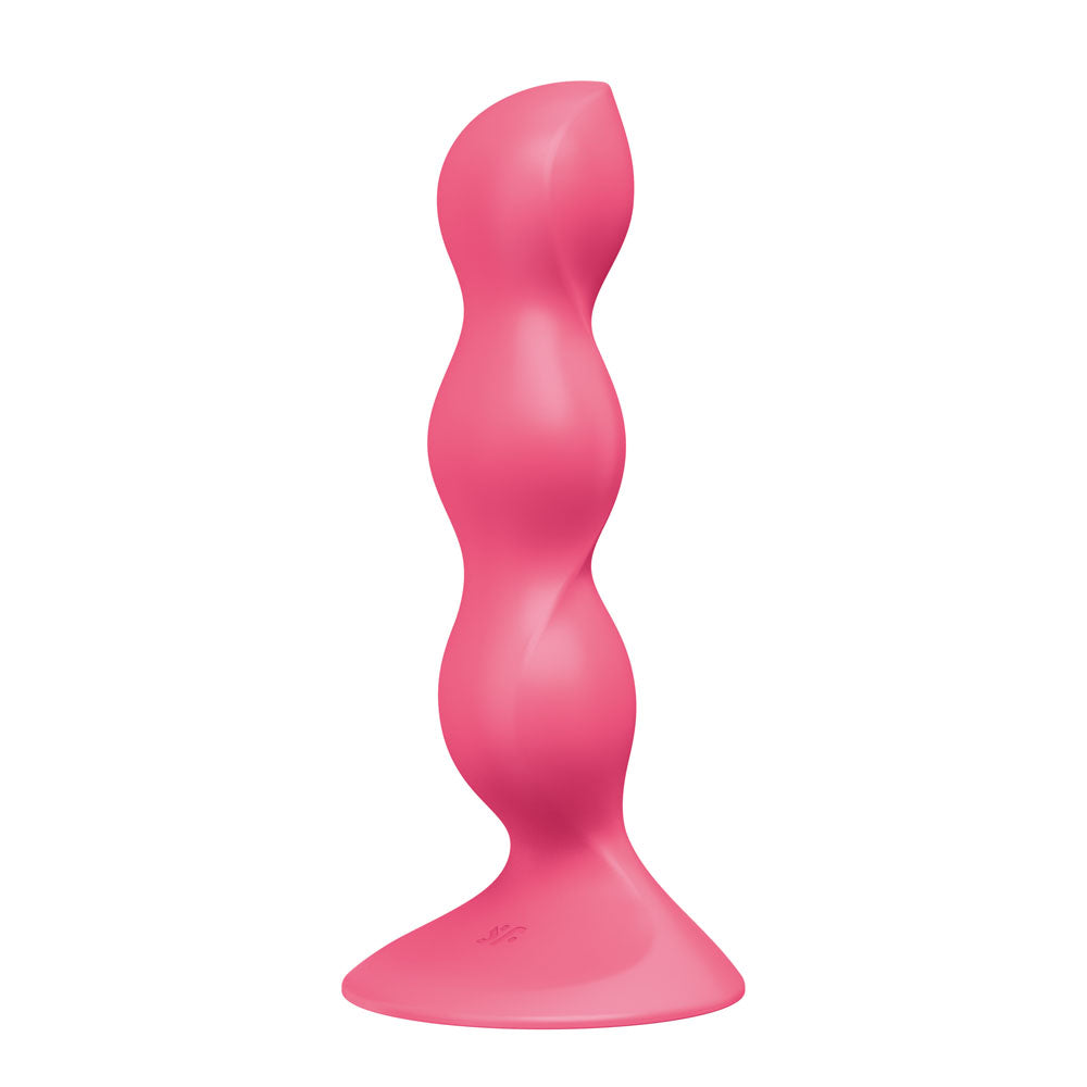 Satisfyer Triple Ball R Red Red 18 Cm Beaded And Weighted Dildo