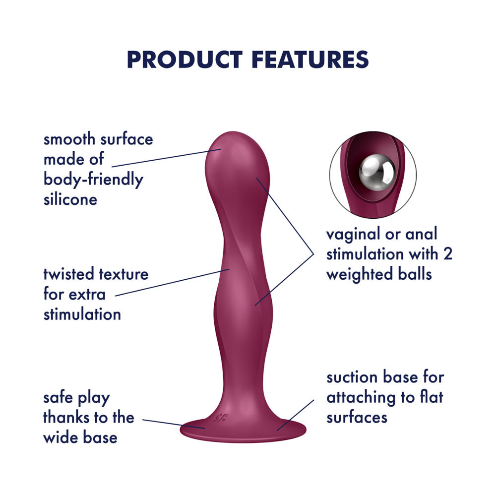 Satisfyer Doule Ball R Red Red Anal Plug