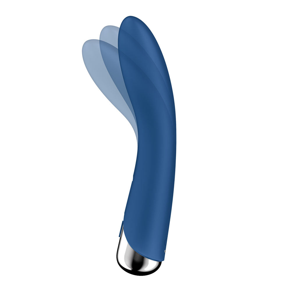 Satisfyer Spinning Vibe 1 Blue Blue 17.8 Cm Usb Rechargeable Rotating Vibrator