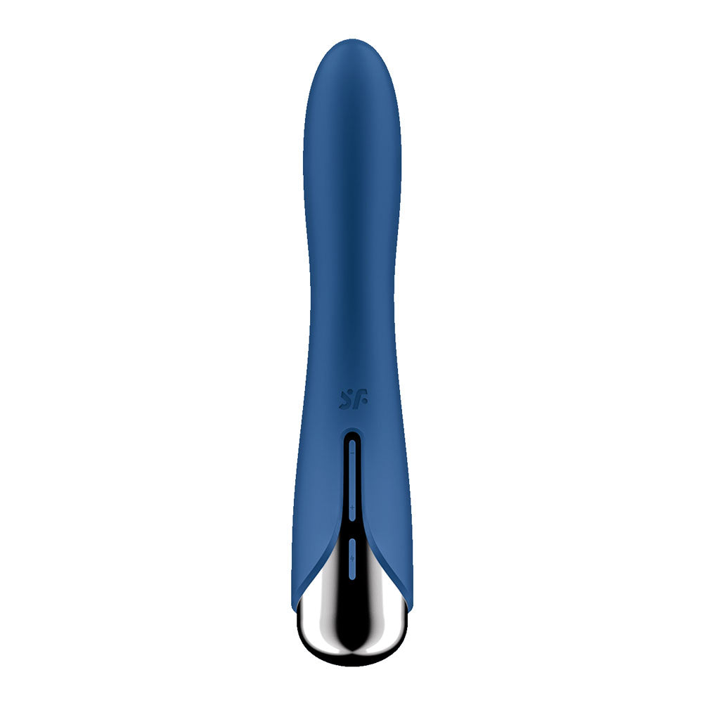 Satisfyer Spinning Vibe 1 Blue Blue 17.8 Cm Usb Rechargeable Rotating Vibrator