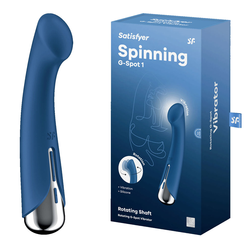 Satisfyer Spinning G Spot 1 Blue Blue 16.5 Cm Usb Rechargeable Rotating Vibrator