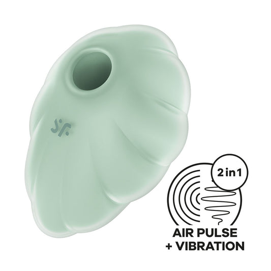 Satisfyer Cloud Dancer Mint Mint Usb Rechargeable Vibrating Air Pulse Stimulator