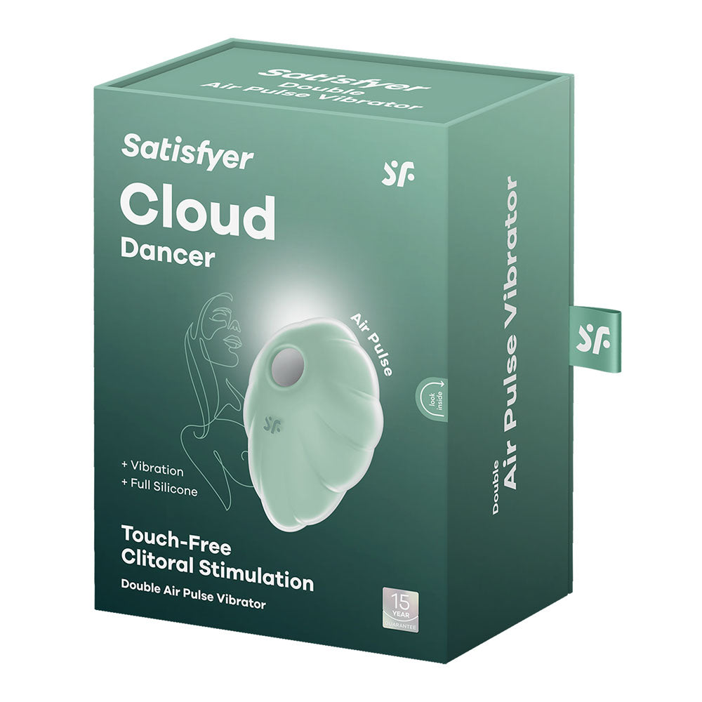 Satisfyer Cloud Dancer Mint Mint Usb Rechargeable Vibrating Air Pulse Stimulator