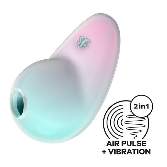 Satisfyer Pixie Dust Mint/Pink Mint/Pink Usb Rechargeable Vibrating Air Pulse Stimulator