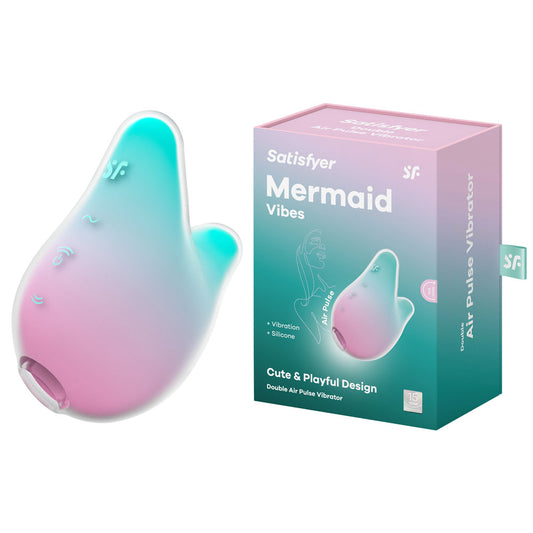 Satisfyer Mermaid Vibes Mint/Pink Mint/Pink Usb Rechargeable Air Pulse Stimulator