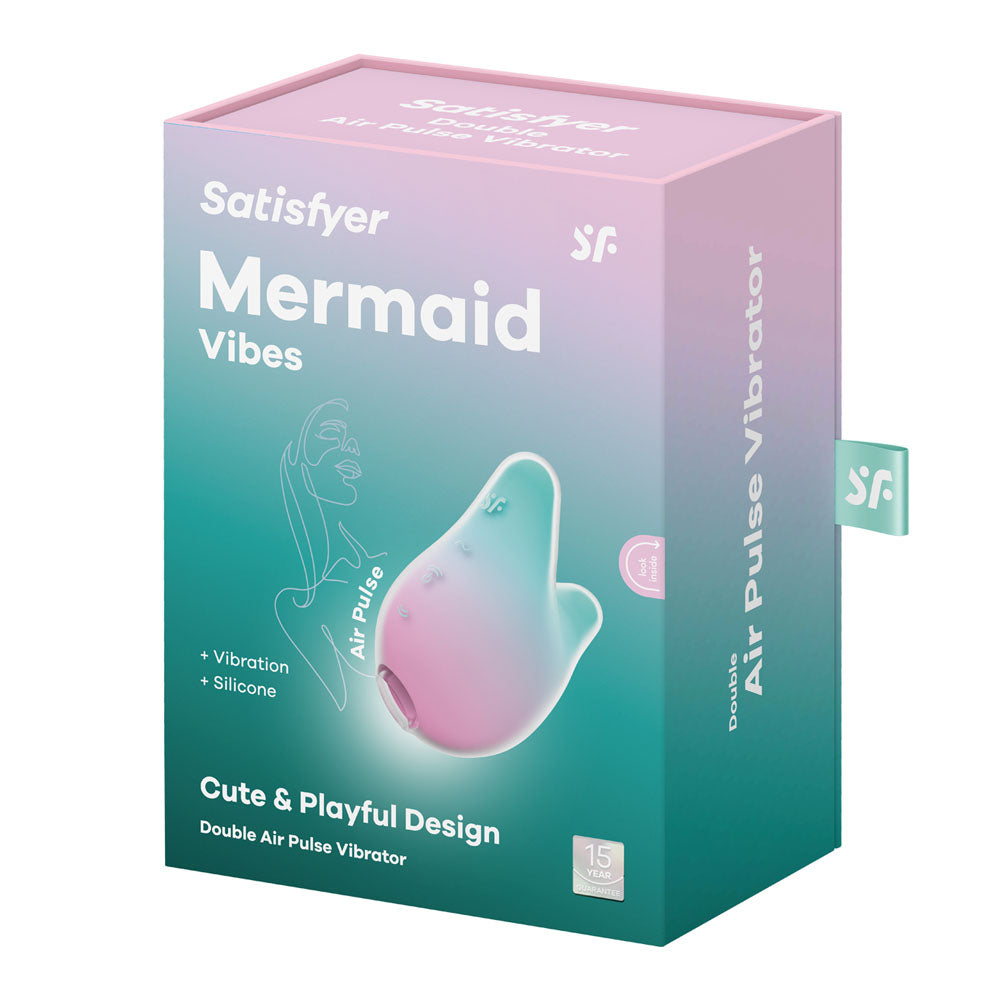 Satisfyer Mermaid Vibes Mint/Pink Mint/Pink Usb Rechargeable Air Pulse Stimulator